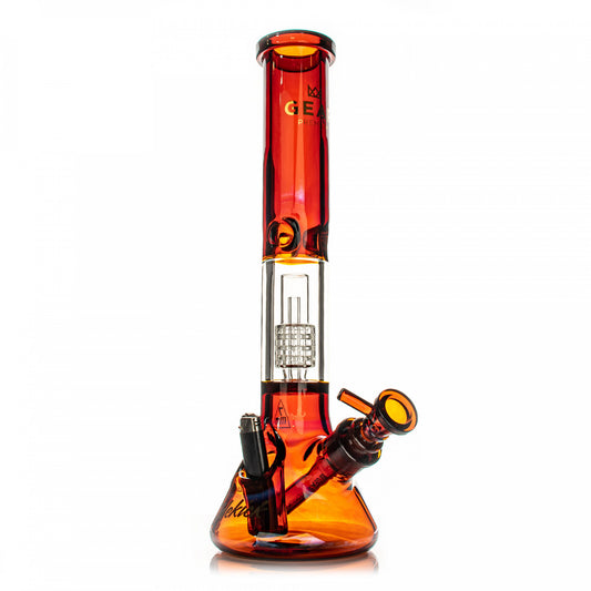GEAR PREMIUM® 15.5" 7mm Thick Sidekick Dual Chamber Beaker Base Water Pipe