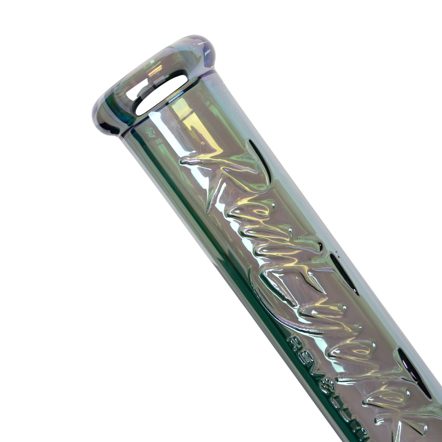 RED EYE TEK® 19" 7mm Thick Metallic Terminator Finish Revolution Dual Chamber Bell Base Water Pipe