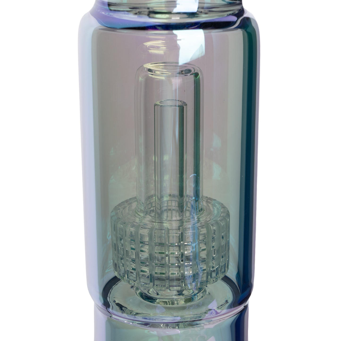 RED EYE TEK® 19" 7mm Thick Metallic Terminator Finish Revolution Dual Chamber Bell Base Water Pipe