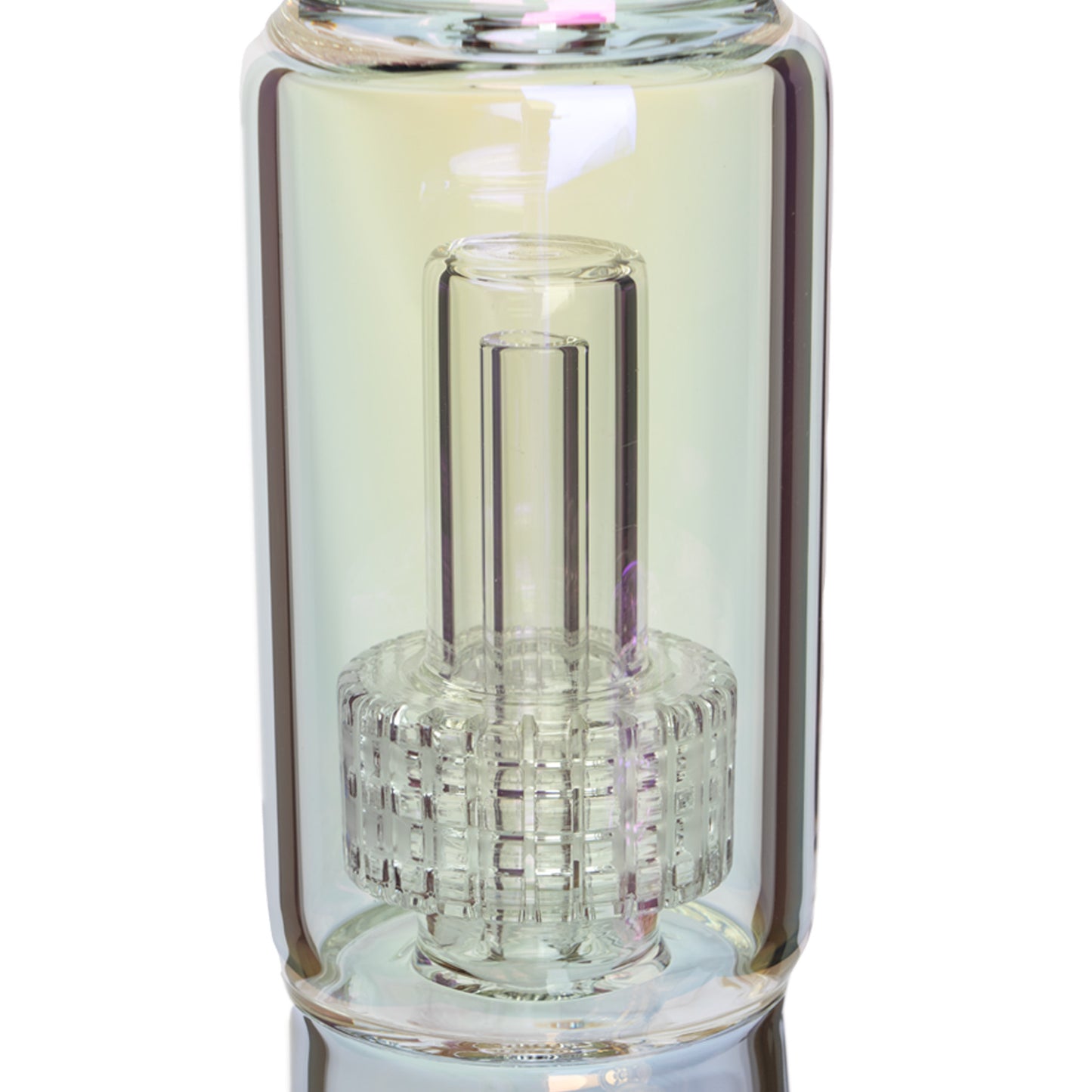 RED EYE TEK® 19" 7mm Thick Metallic Terminator Finish Revolution Dual Chamber Bell Base Water Pipe