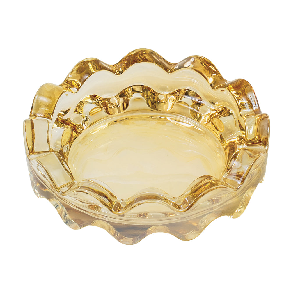 Amber Glass Ashtray