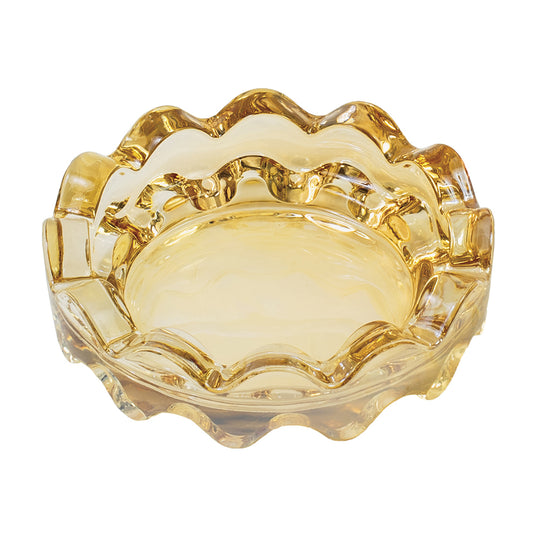 Amber Glass Ashtray