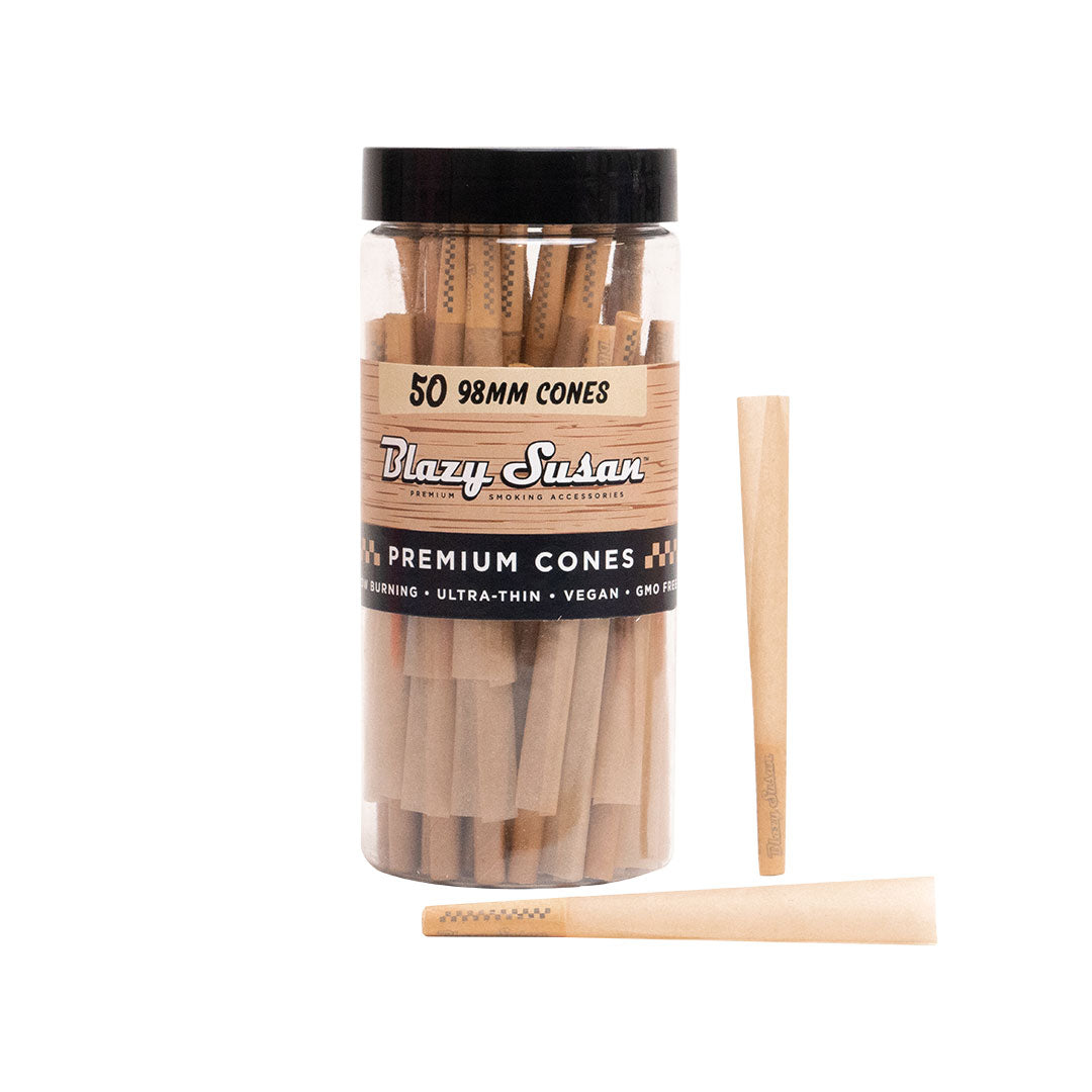 Blazy Susan Pre-Rolled Cones 50PK - Unbleached