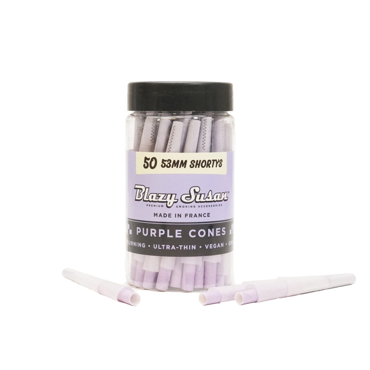 Blazy Susan Pre-Rolled Cones 50PK - Purple Shortys