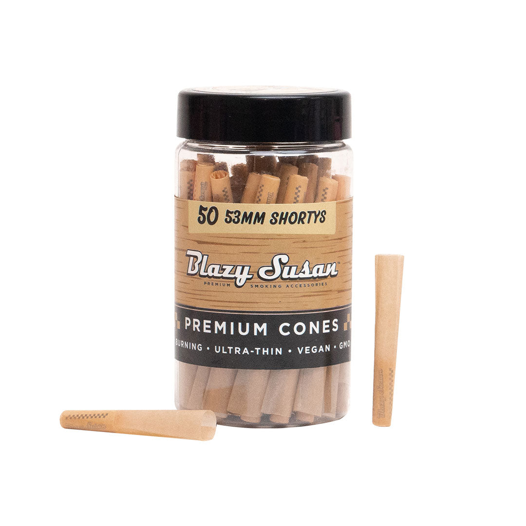 Blazy Susan Pre-Rolled Cones 50PK - Unbleached Shortys