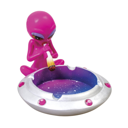 Smoking Alien Ashtray - Pink