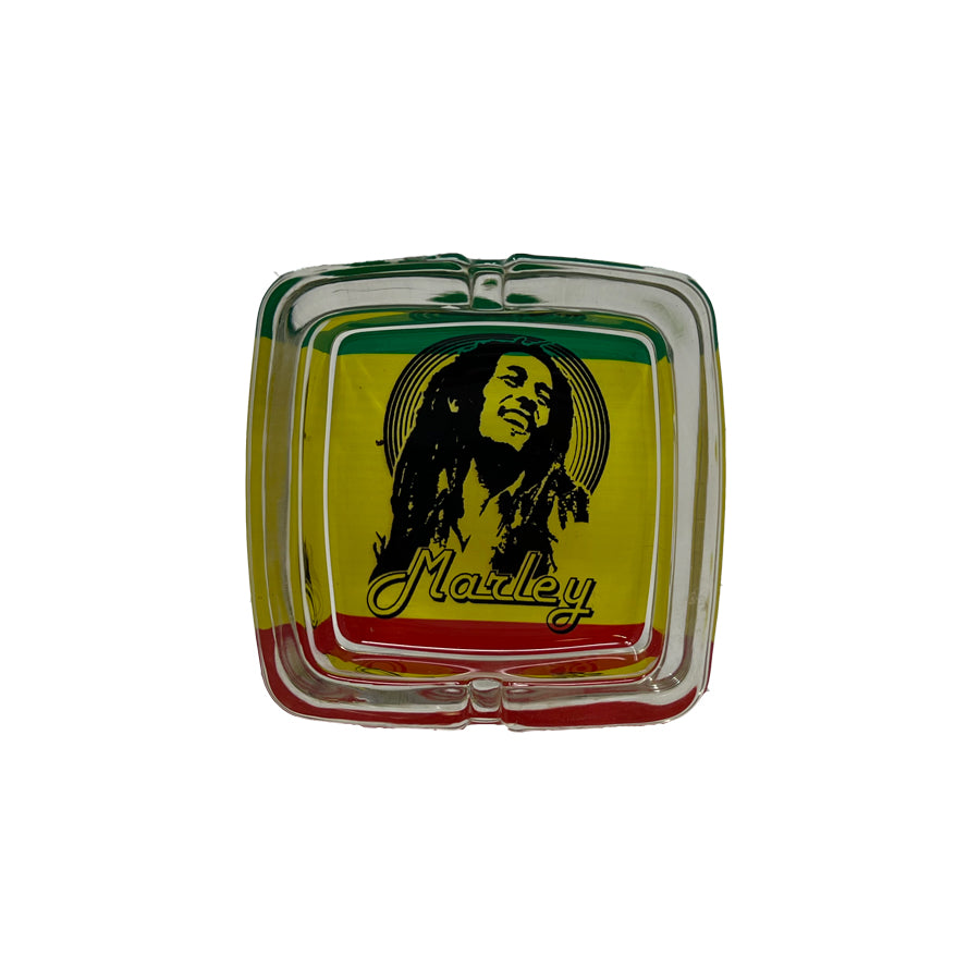 Bob Marley Square Glass Ashtrays