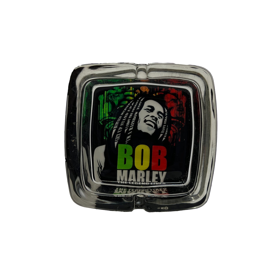 Bob Marley Square Glass Ashtrays