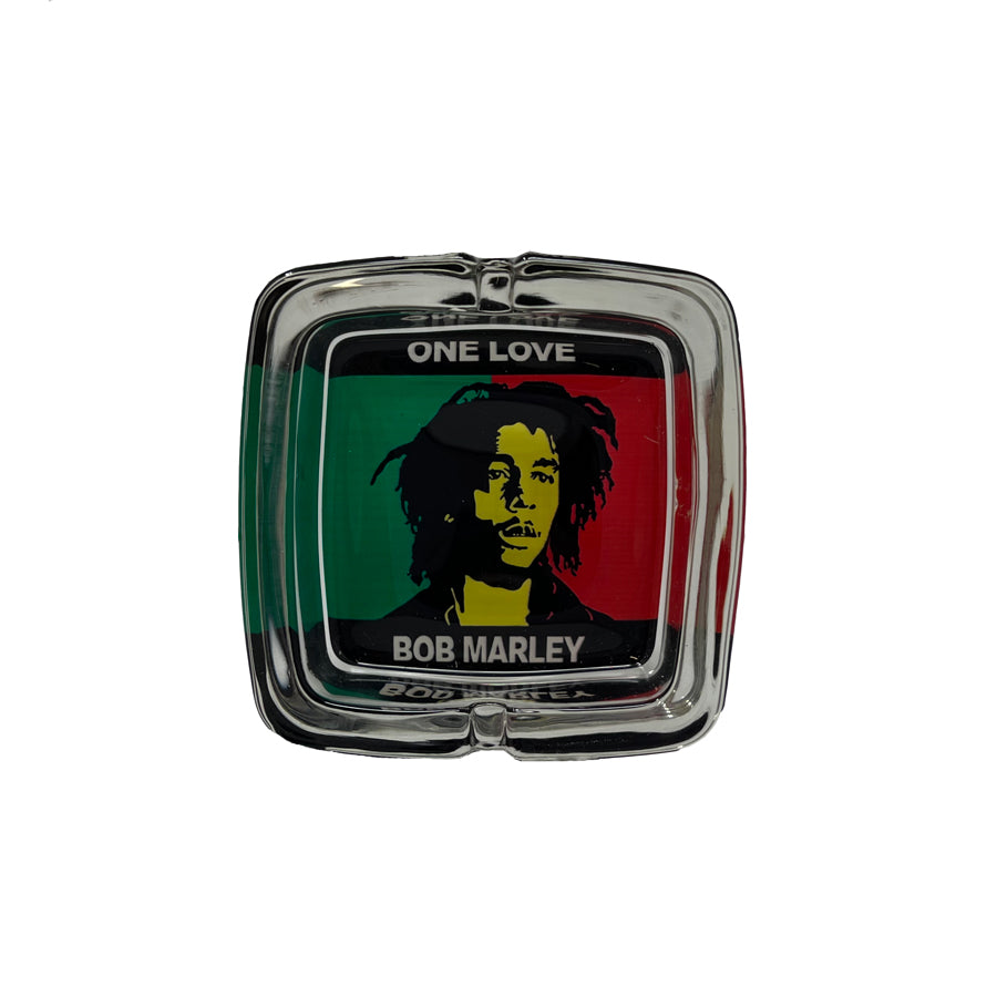 Bob Marley Square Glass Ashtrays