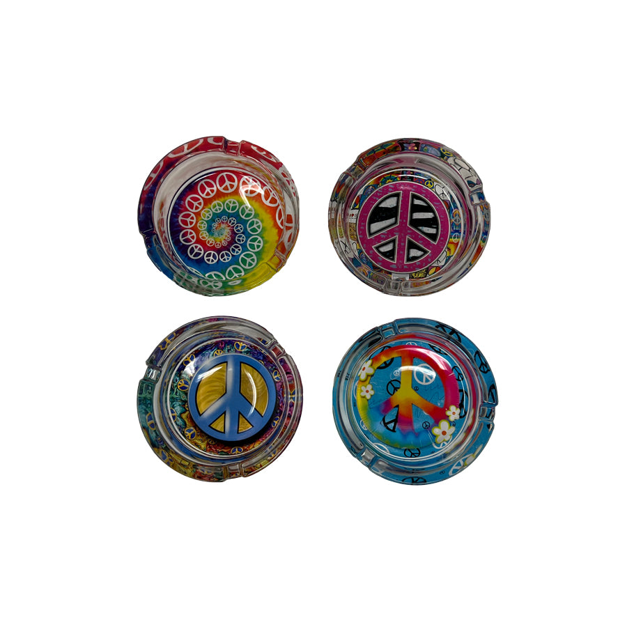 Peace Circle Glass Ashtrays