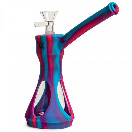 LIT™ SILICONE 6.5" Glass Chamber Bubbler