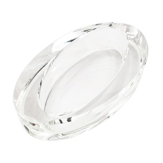 Glass Crystal Ashtray Oval Slant