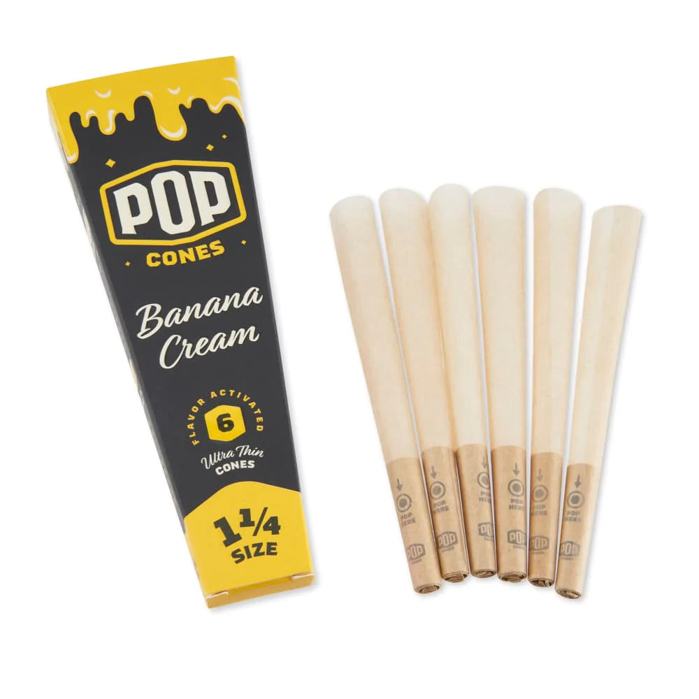 Pop Cones Banana 1¼ Pre-Rolled Cones 6PK