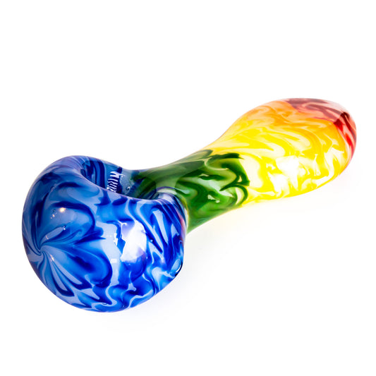 RED EYE GLASS® 4.5" Rainbow Spoon Hand Pipe