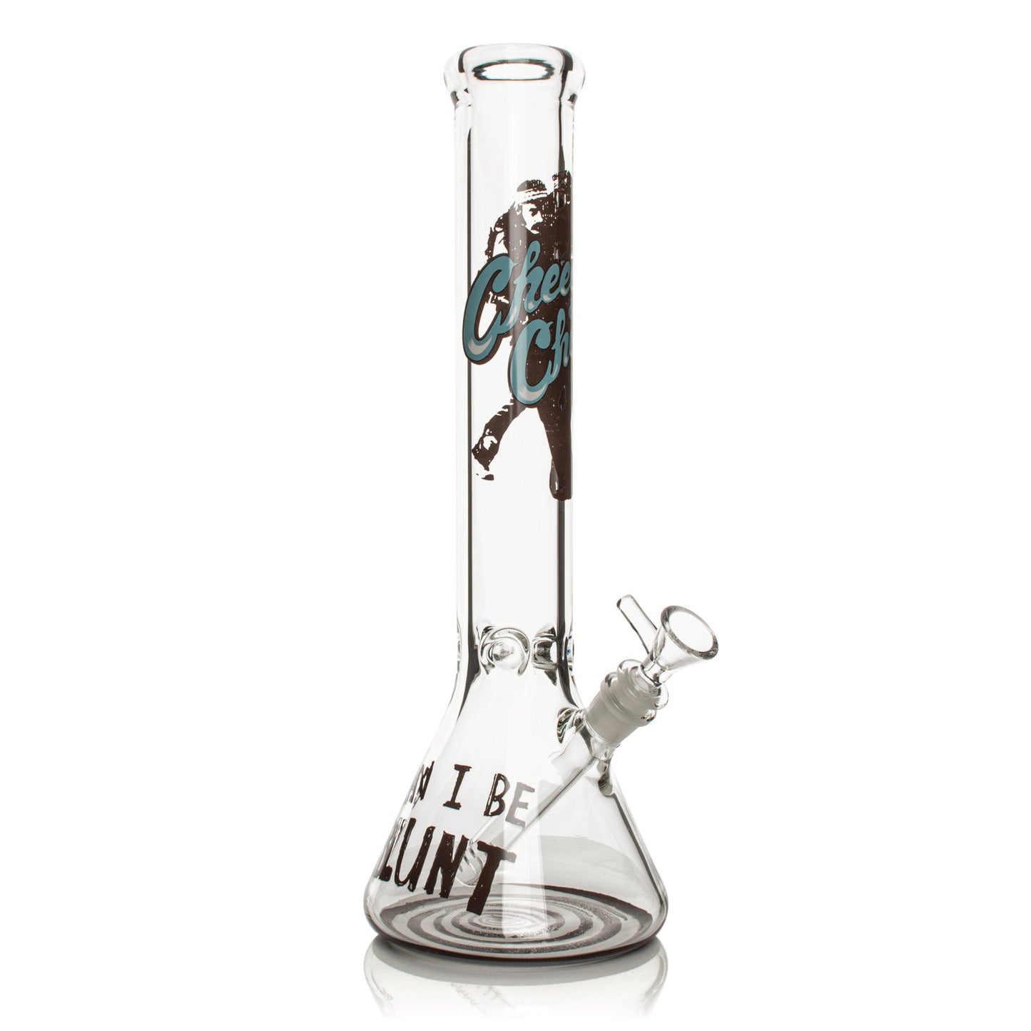 CHEECH & CHONG® GLASS 15" 7mm Thick Can I Be Blunt Beaker Base Water Pipe