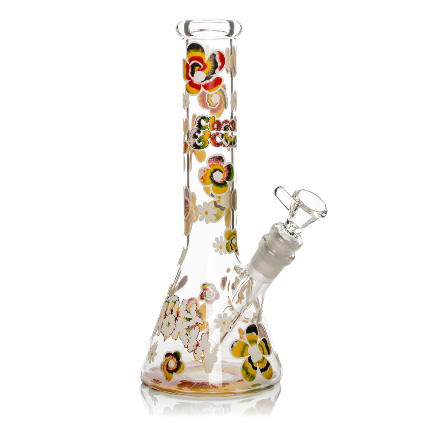 Cheech & Chong® Glass 10" Tie Dye Glow-in-the-Dark Water Pipe