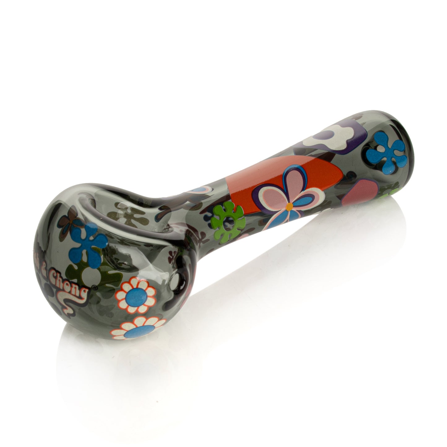 CHEECH & CHONG® GLASS 4.5" Power to the Flower Spoon Hand Pipe