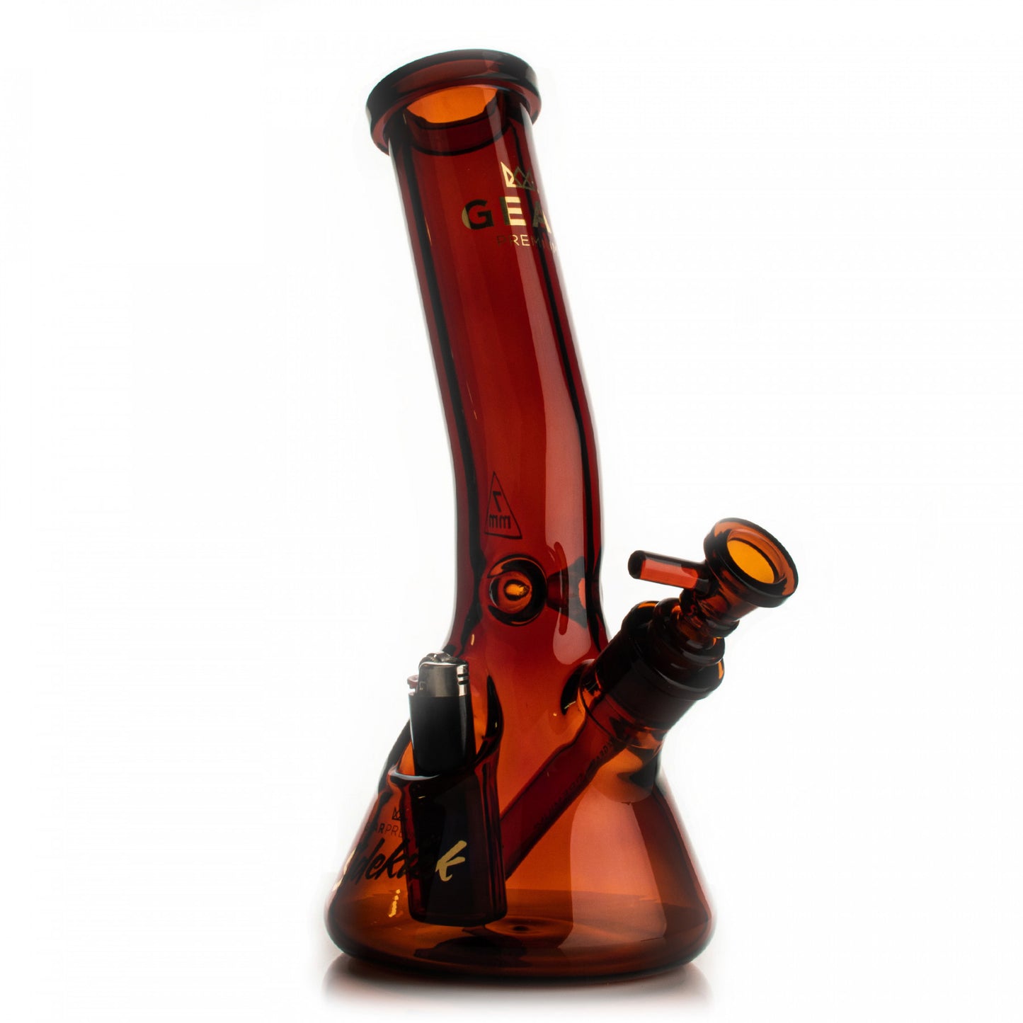 GEAR PREMIUM® 12" 7mm Thick Sidekick Laid Back Beaker Base Water Pipe