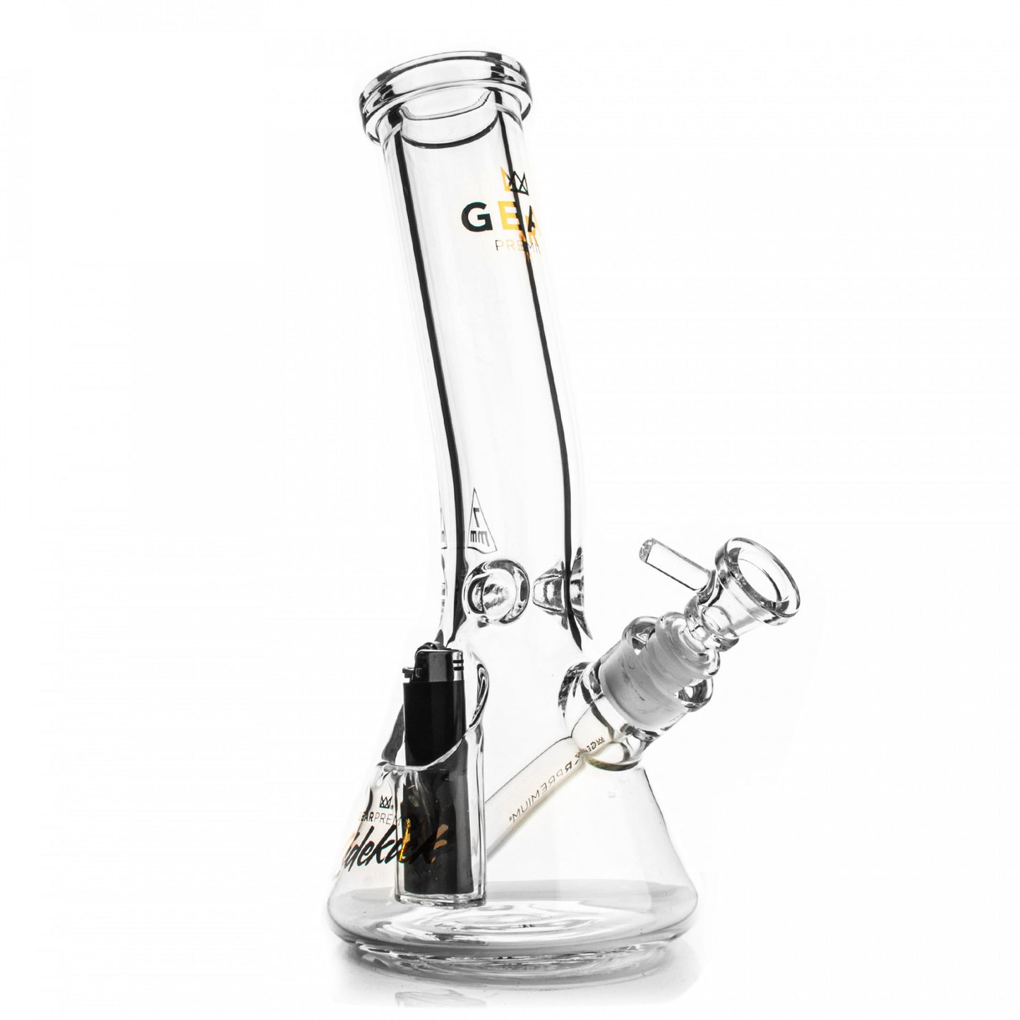 GEAR PREMIUM® 12" 7mm Thick Sidekick Laid Back Beaker Base Water Pipe