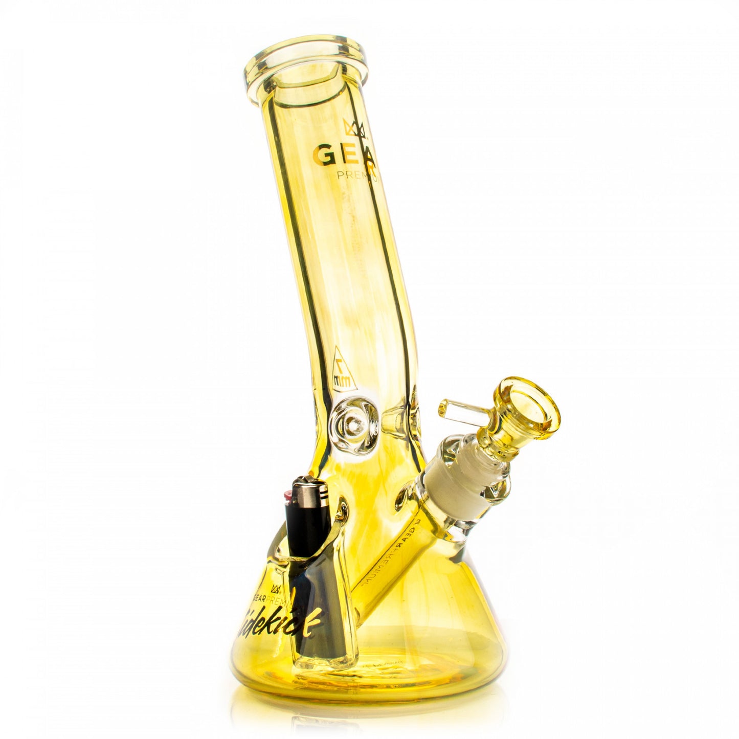 GEAR PREMIUM® 12" 7mm Thick Sidekick Laid Back Beaker Base Water Pipe