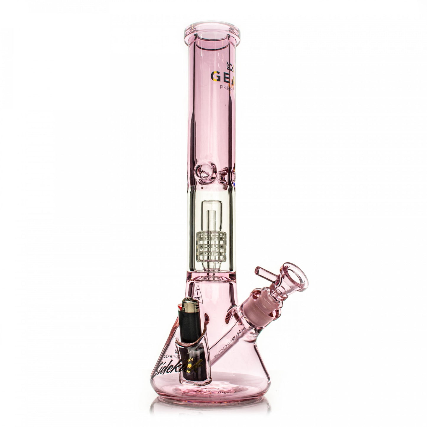 GEAR PREMIUM® 15.5" 7mm Thick Sidekick Dual Chamber Beaker Base Water Pipe