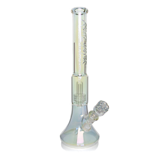 RED EYE TEK® 19" 7mm Thick Metallic Terminator Finish Revolution Dual Chamber Bell Base Water Pipe