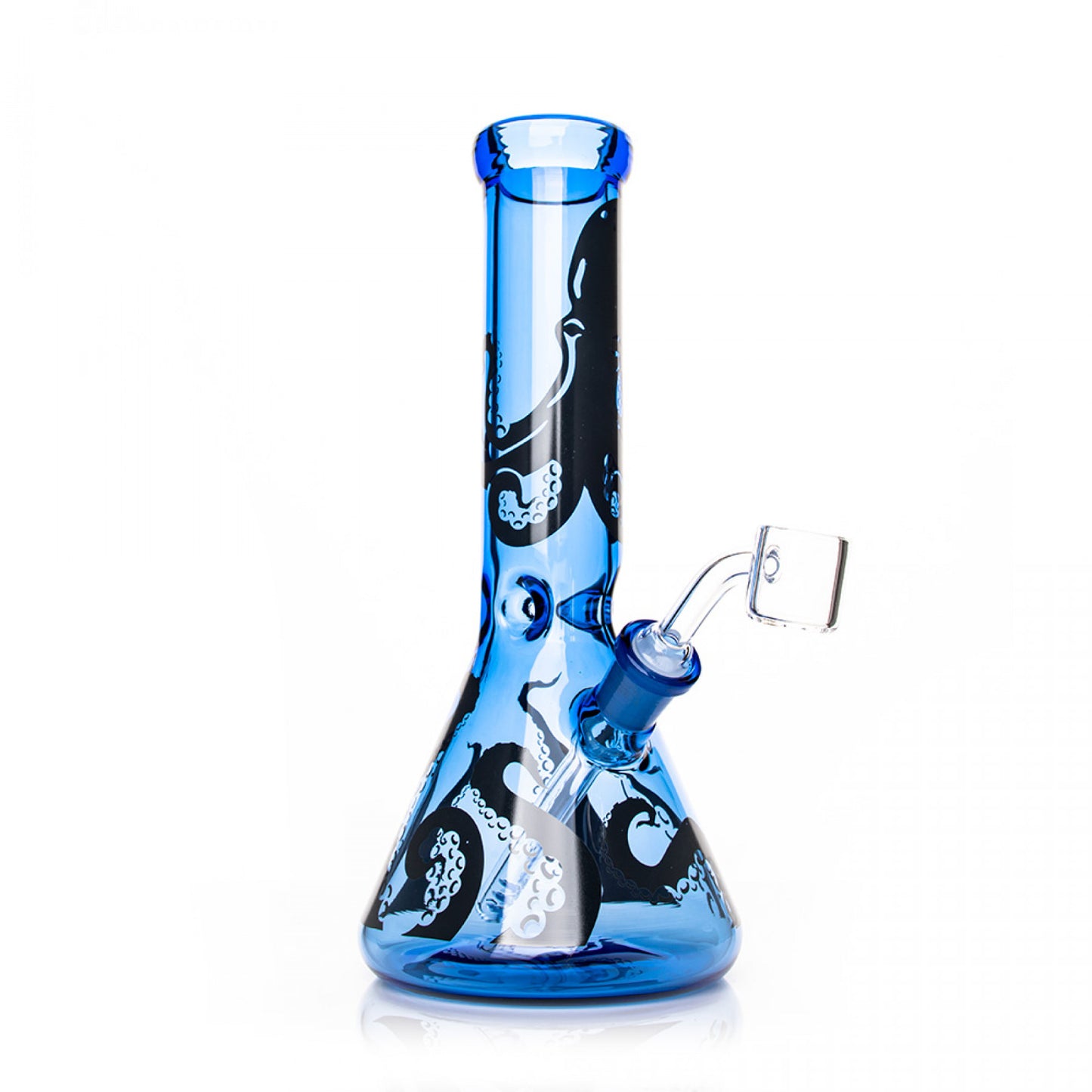 RED EYE GLASS® 8.5" Sapphire Blue Octopus Beaker Base Concentrate Rig