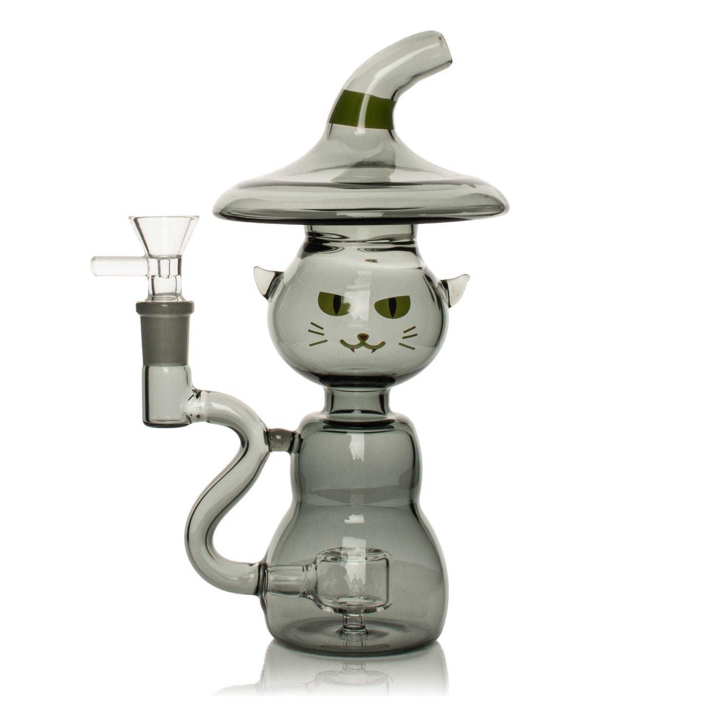 RED EYE GLASS® 8" Black Cat Bubbler