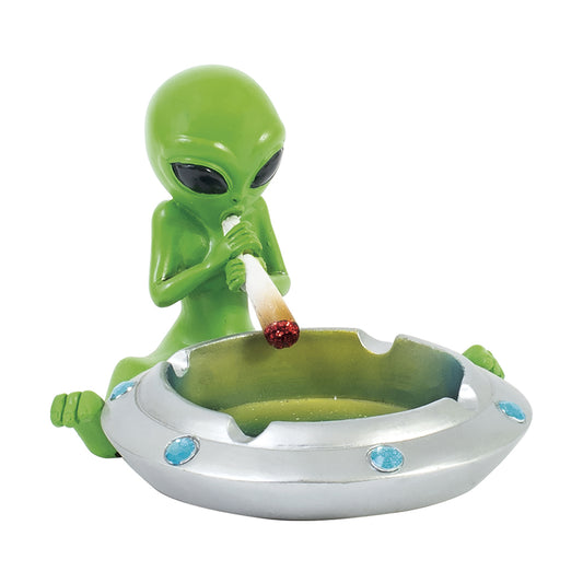 Smoking Alien Ashtray - Green