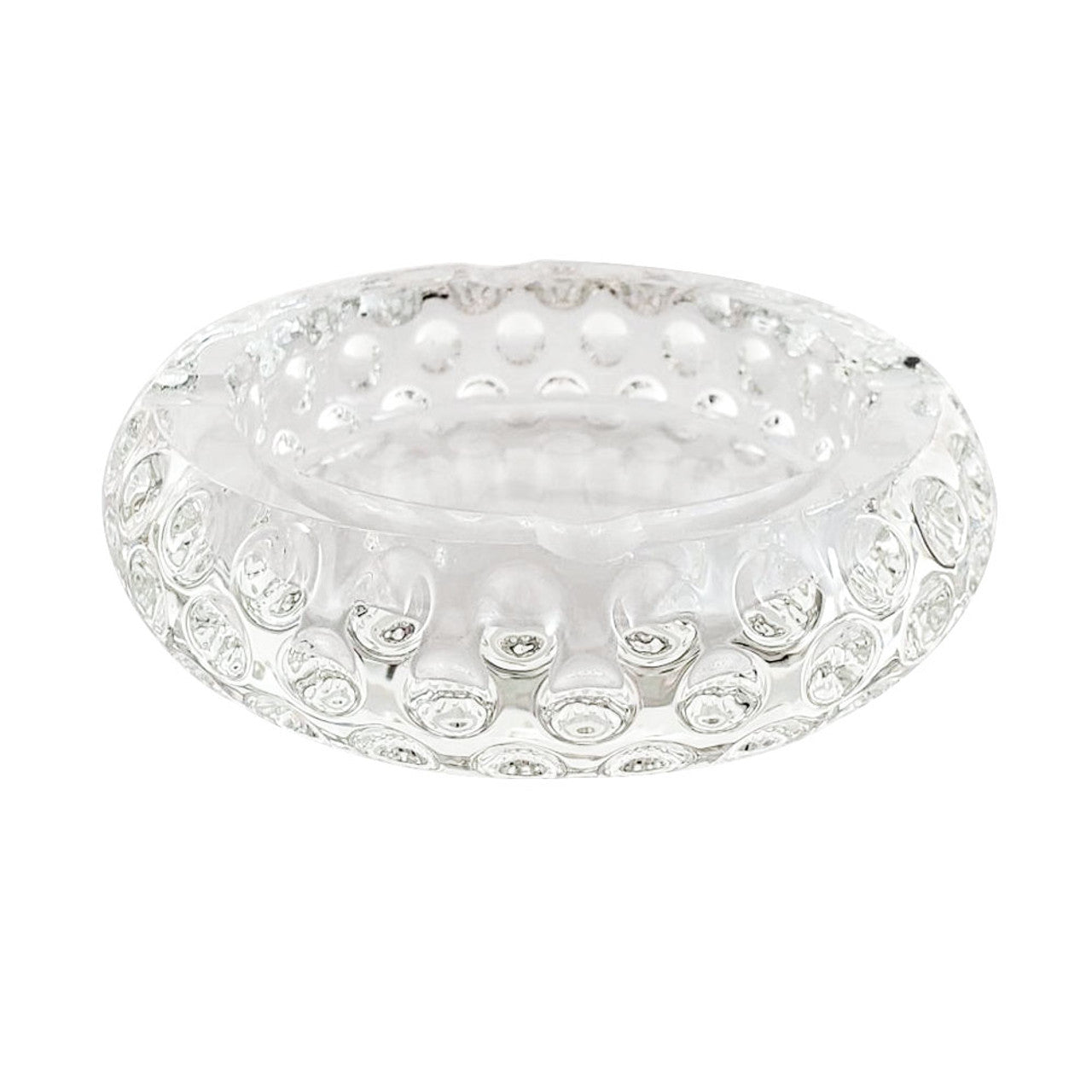 Glass Crystal Ashtray Round Concave