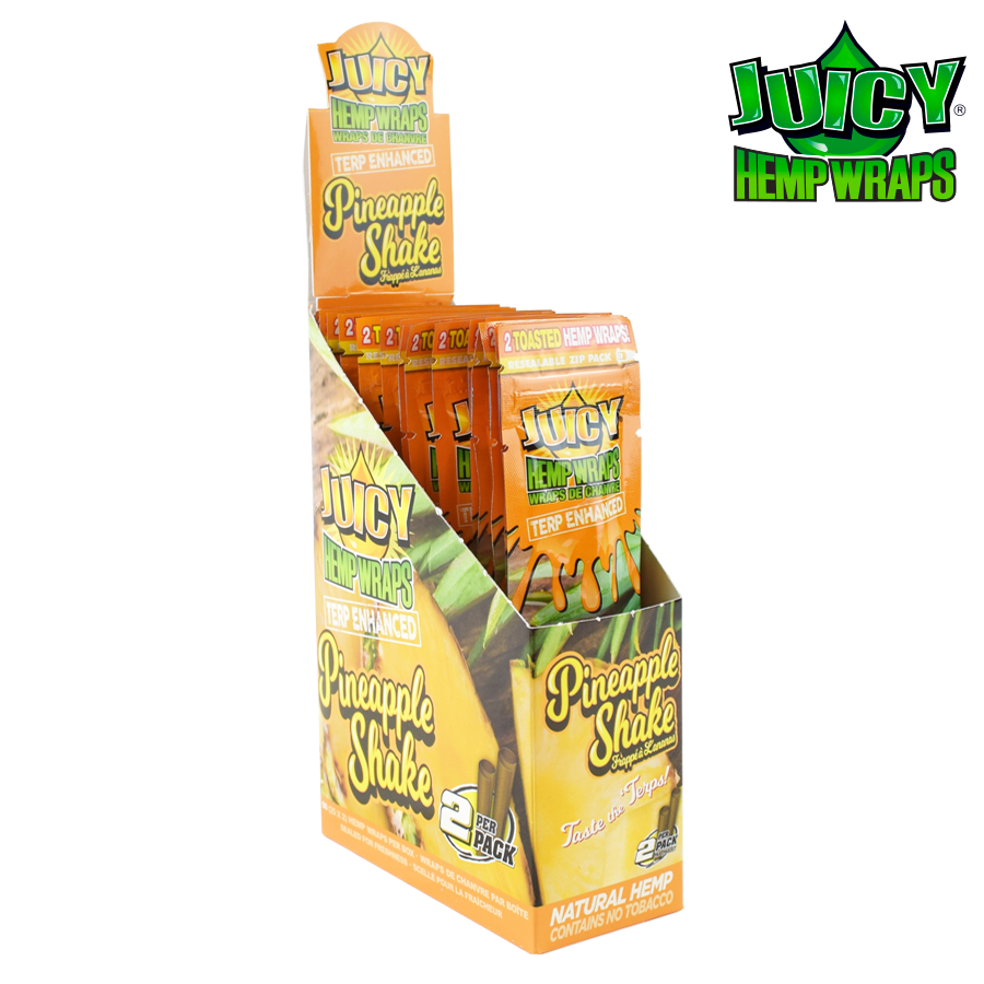 Juicy Terp Enhanced Hemp Wraps – Pineapple Shake