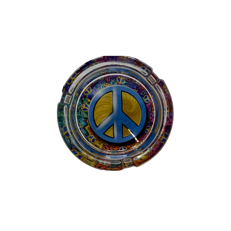 Peace Circle Glass Ashtrays
