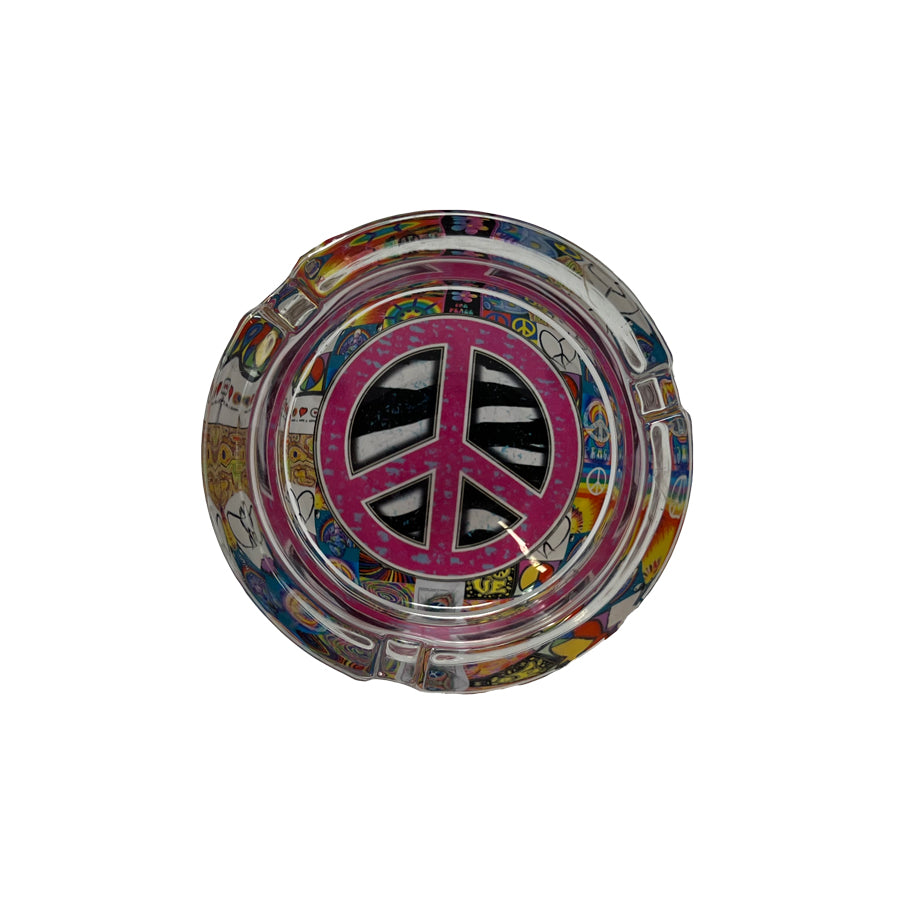 Peace Circle Glass Ashtrays