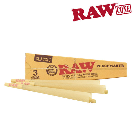 RAW Classic Peacemaker Pre-Rolled Cone 3PK