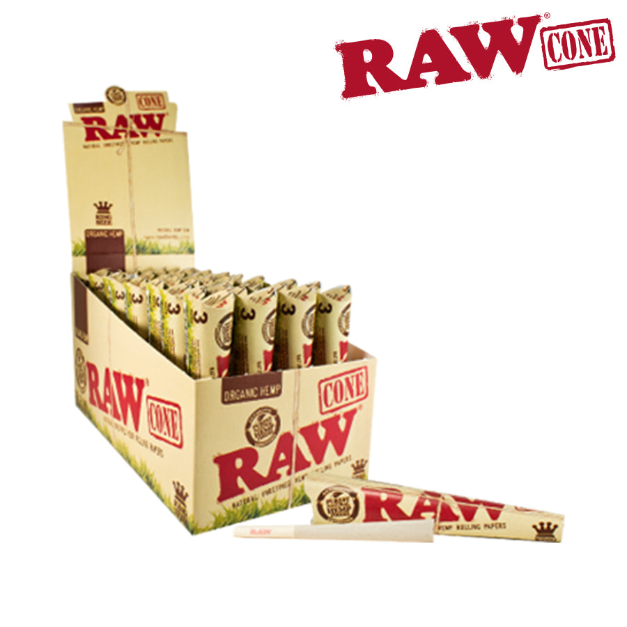 RAW Organic King Size Pre-Rolled Cone 3PK