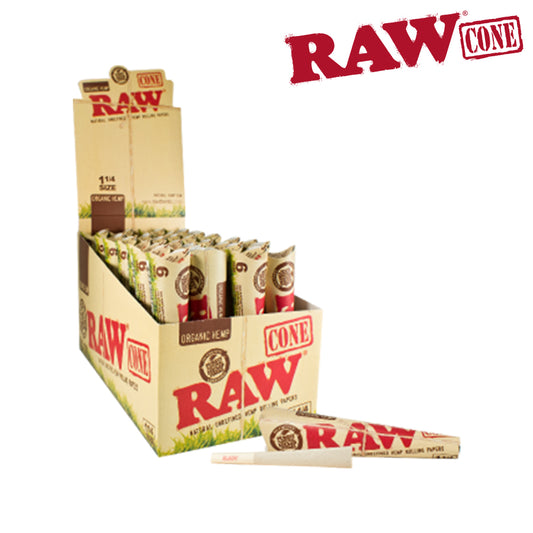 RAW Organic 1¼ Pre-Rolled Cone 6PK