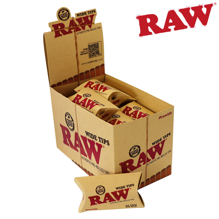 RAW Wide Pre-Rolled Tips